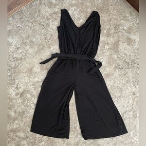 Elegant Black Wide Leg Jumpsuit